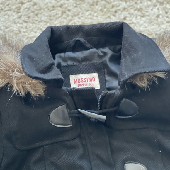 Mossimo Black Coat with faux fur!!!! - Picture 3 of 8